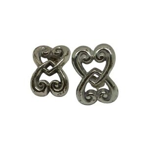Large Silver Knot 3/4” Earrings